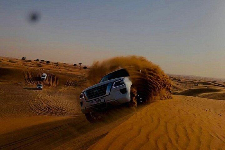 Private Evening Desert Safari Camel, Falcon & BBQ at Premium Camp
