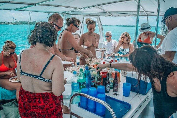 Full Day Ile aux Cerfs Catamaran Cruise with BBQ Lunch & Hotel Transfers