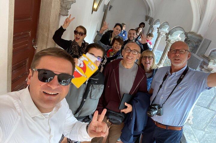 Lisbon to Sintra Pena & Regaleira guided tour in 8pax group