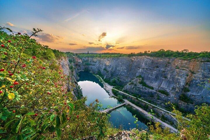 From Prague: Small-Group Karlstejn Castle & Koneprusy Caves Trip