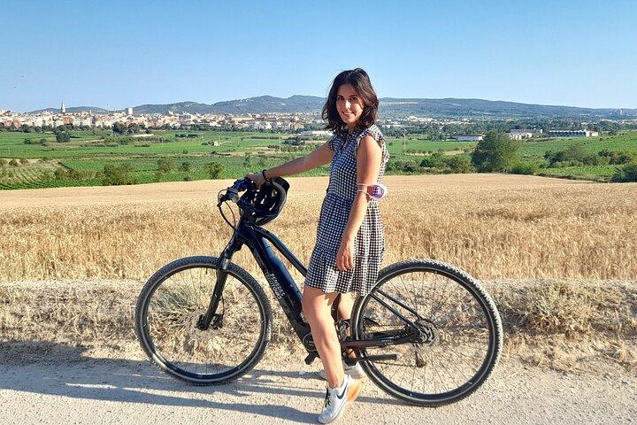 From Barcelona: E-Bike Tour in the vineyards with 2 Wineries