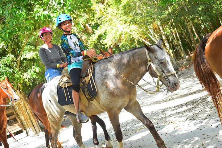 Horseback riding and ATV in the jungle, Ziplines, Cenote & Lunch