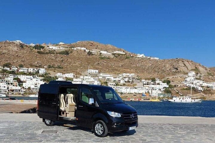 Mykonos Airport or Port from/to Point to Point Private Transfers