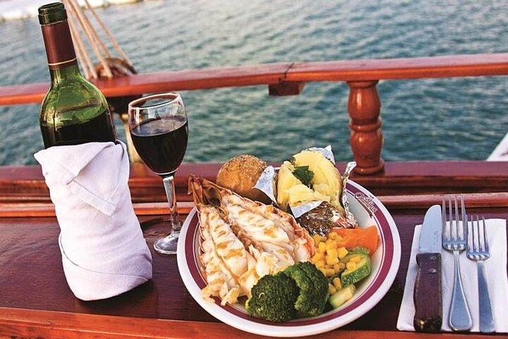 Cancun Romantic Lobster Dinner at Lagoon (sunset and night)