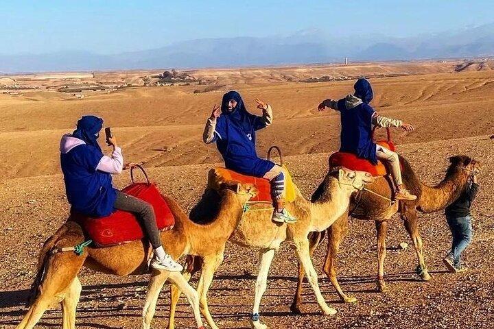 Marrakech : Agafay desert Quads, Camels & Dinner with Fire Show