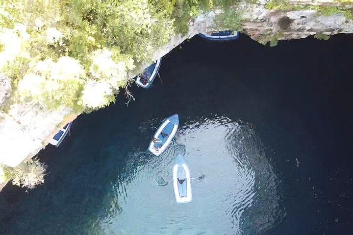 Half Day Melissani Lake and Drogarati Cave Tour with Myrtos Swim