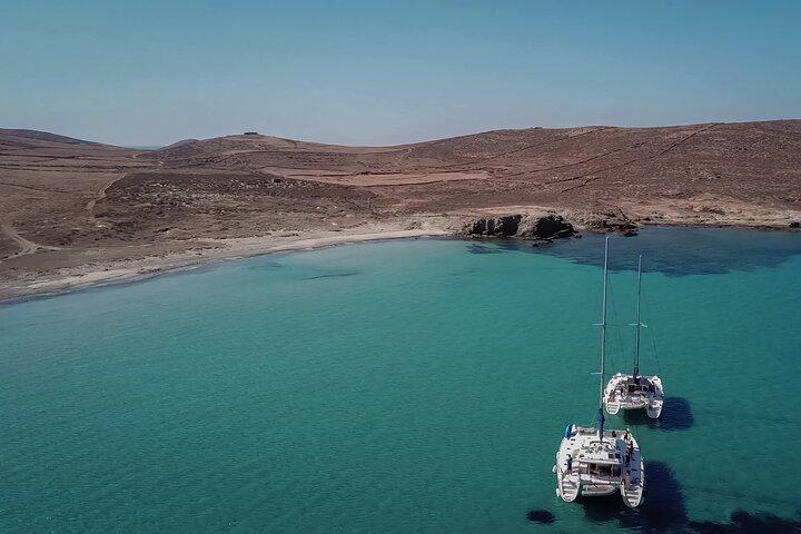 Luxury Catamaran Semi private cruise with meals & drinks and transportation.
