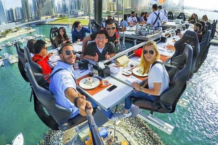 Dubai Night Private Tour With Dinner In The Sky at Dubai Marina