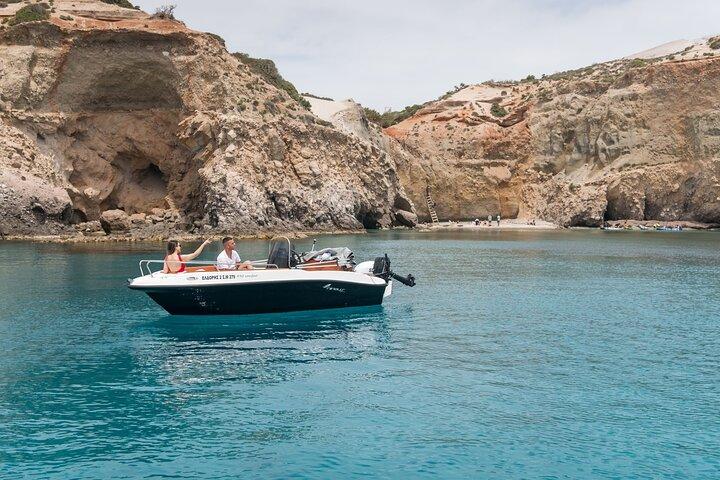 Private ELDORIS Boat Rental in Milos Agia Kiriaki GREECE