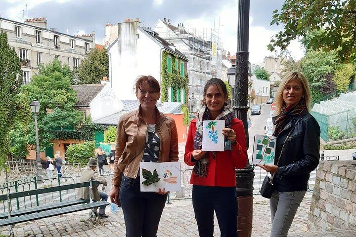 Drawing workshop / creative notebook during an unusual walk in Montmartre