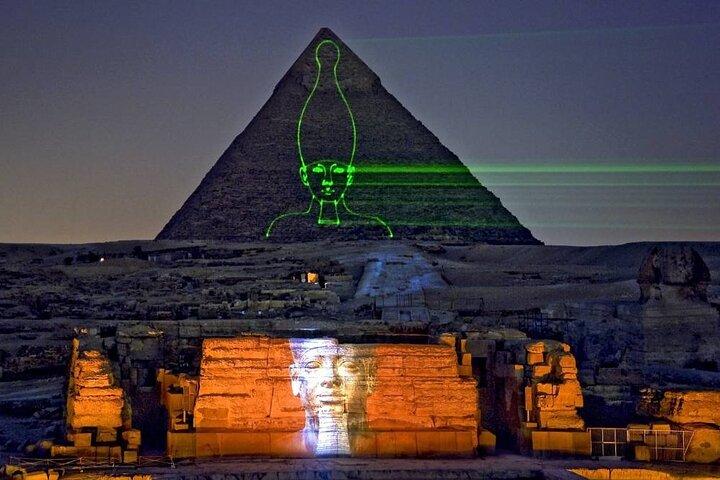 Sound and light show pyramids