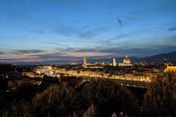 Electric Bike Night Tour of Florence with amazing view from Michelangelo Square