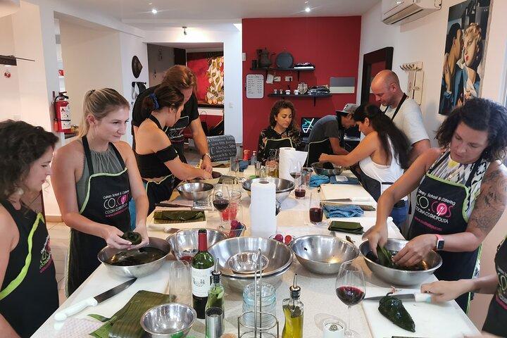 Mexican Cooking Class 1 or 3 Courses Tequila and Mezcal Tasting