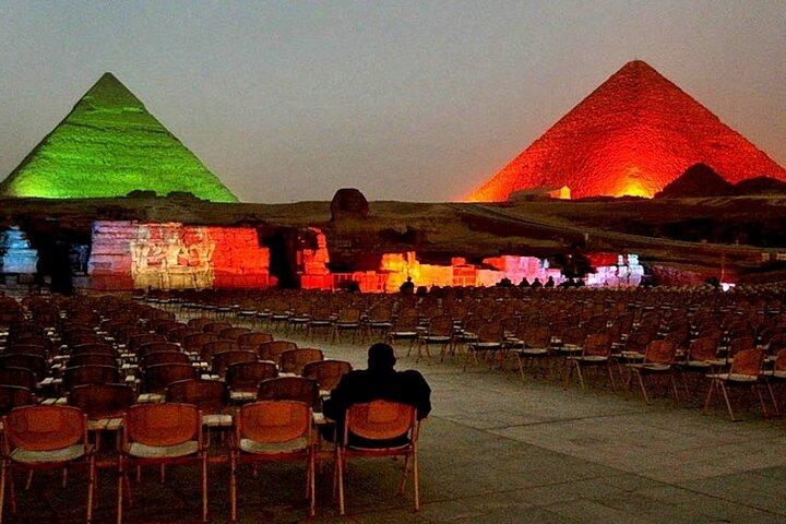 Sound and light show pyramids