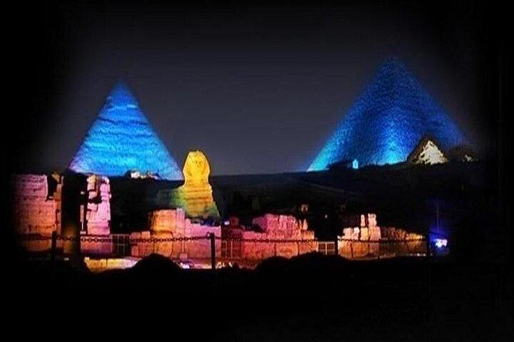 sound and light spectacular at Giza pyramids
