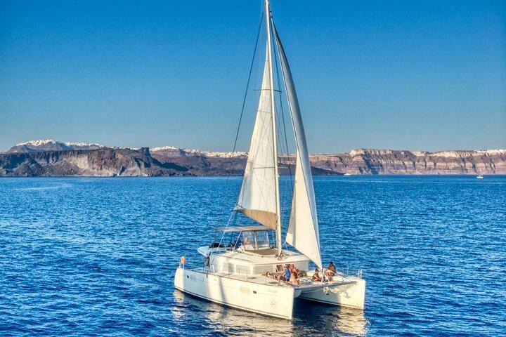 Deluxe Santorini Sailing with BBQ and Drinks Shared Tour