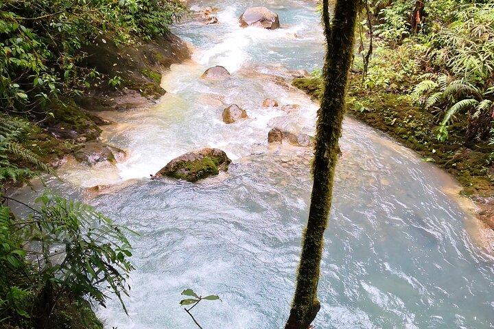 Rio Celeste river waterfall, hike and hot springs tour from San Jose, Costa Rica