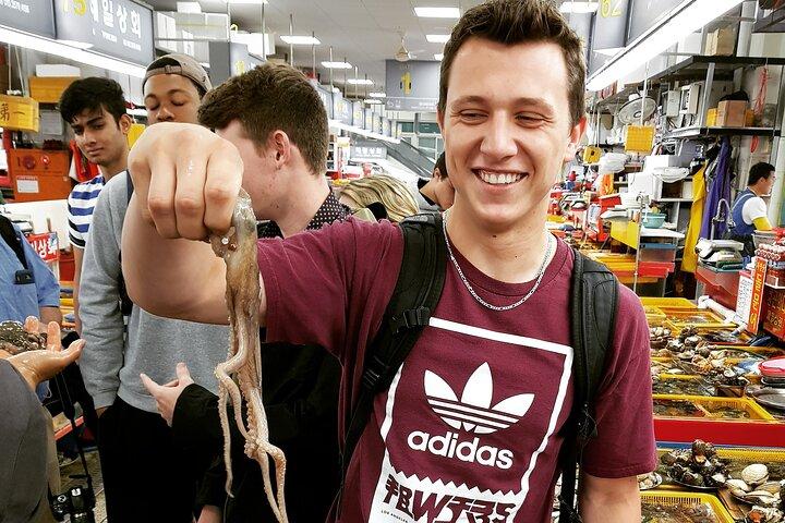 Busan history and market food tour with local chef