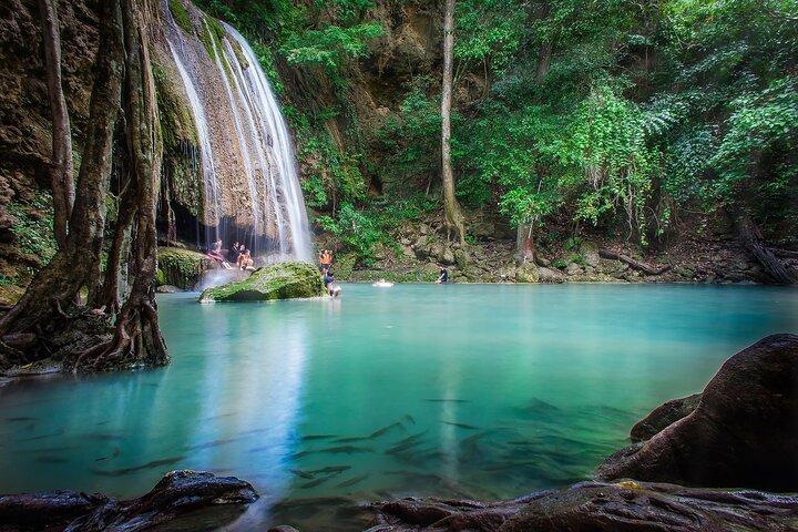 Private Erawan Waterfall, River Kwai, Death Railway Tour from Bangkok
