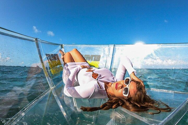 Private Tour in Transparent Boat by Nichupte in Cancun