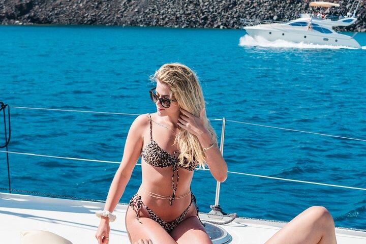 Best of Santorini Private Half-Day Catamaran Cruise with transfer and meal