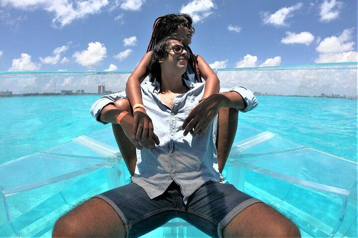 Clear Boat Tour at Cancun Nichupte Lagoon