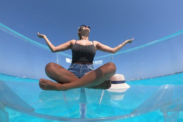 Clear Boat Tour at Cancun Nichupte Lagoon