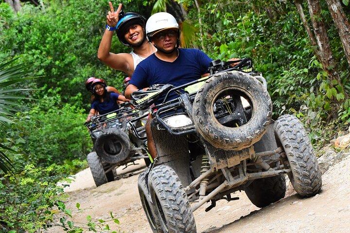 4 activities in 1 Horse Riding, ATV Shared, Cenote & Ziplines from Cancún