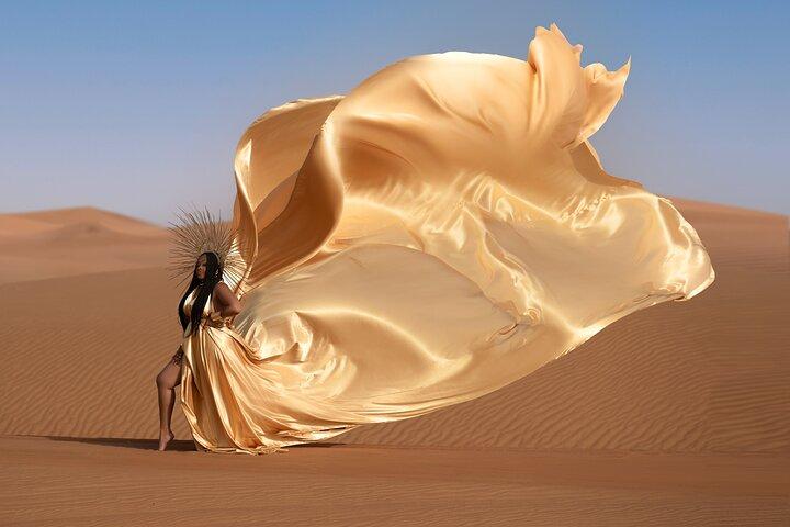 Flying dress photoshoot activity in Dubai