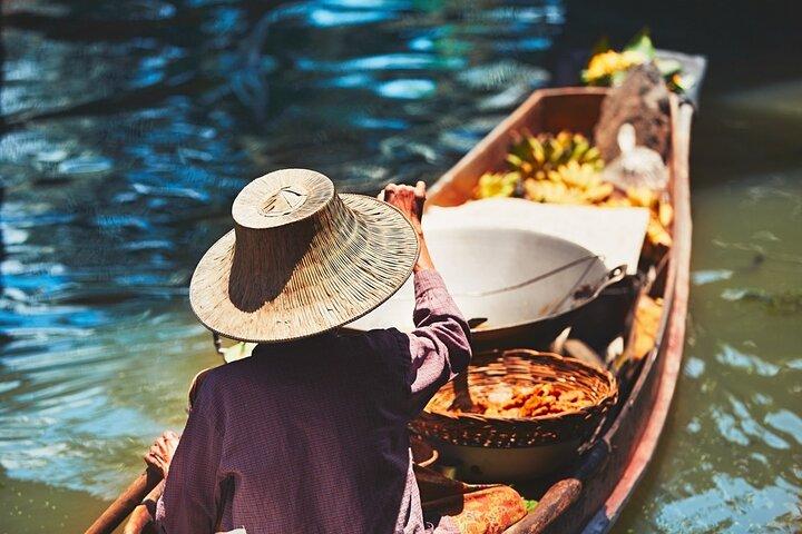 Damnoen Saduak Floating Market and Erawan Waterfall