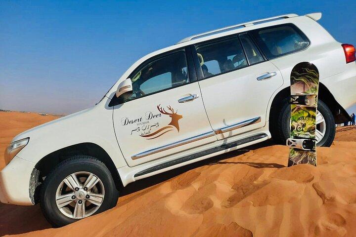Evening Desert Safari in Dubai with Dune Bashing , Camel Ride and BBQ Dinner