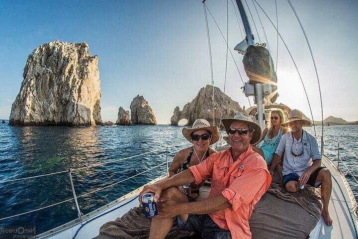Luxury Sailboat Tour at Sunset in Los Cabos + Snacks + Premium Drinks