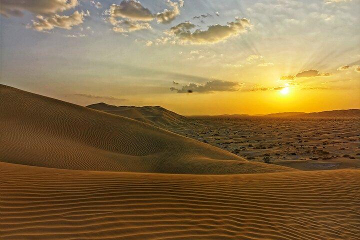 Rub Al Khali Desert Safari: Sunset, Sandboarding & Black Camels
