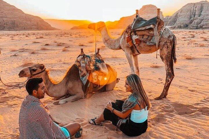 Private Camel Ride Sunset View at Wadi Rum,Include tea and snacks