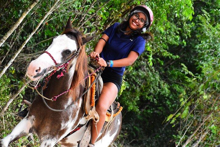 ATV (shared), Horse Back Riding, Ziplines, & Cenote from Cancún
