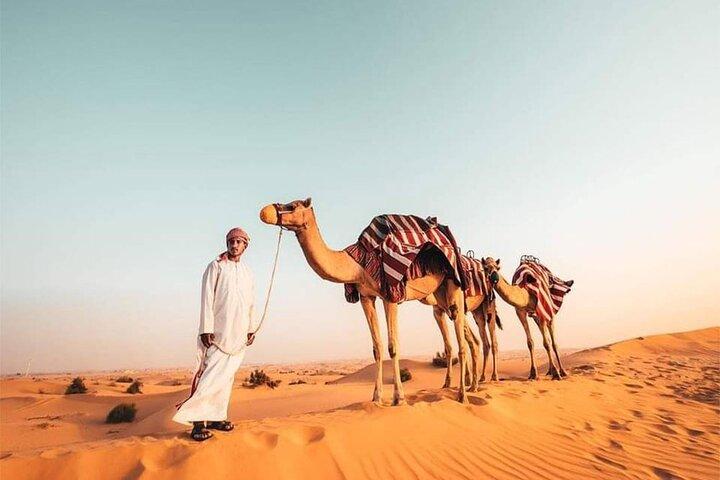 Red Dune Bashing with Camel Ride Sandboard Sunset Pictures & BBQ Dinner