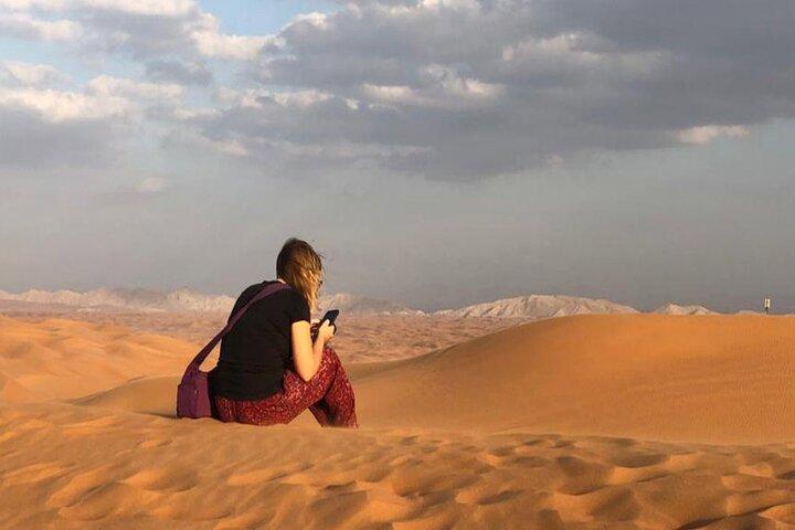 Red Dune Bashing with Camel Ride Sandboard Sunset Pictures & BBQ Dinner