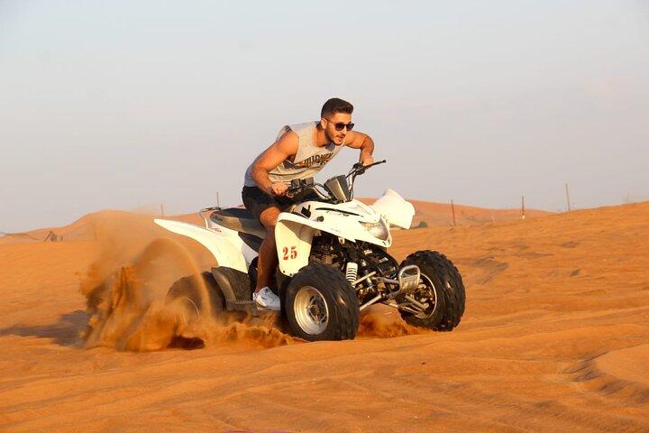 Red Dune Bashing with Quad Bike Sandboard Camel Ride & BBQ Dinner
