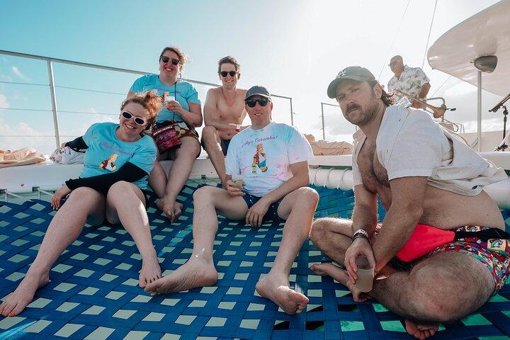 Enjoy the Sunset in Catamaran Unlimited - Sailing to Isla Mujeres from Cancún