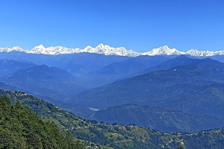 Mt Everest view from Nagarkot -hiking to Changu UNESCO site