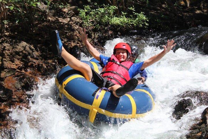 La leona waterfall hike & river tubing full day