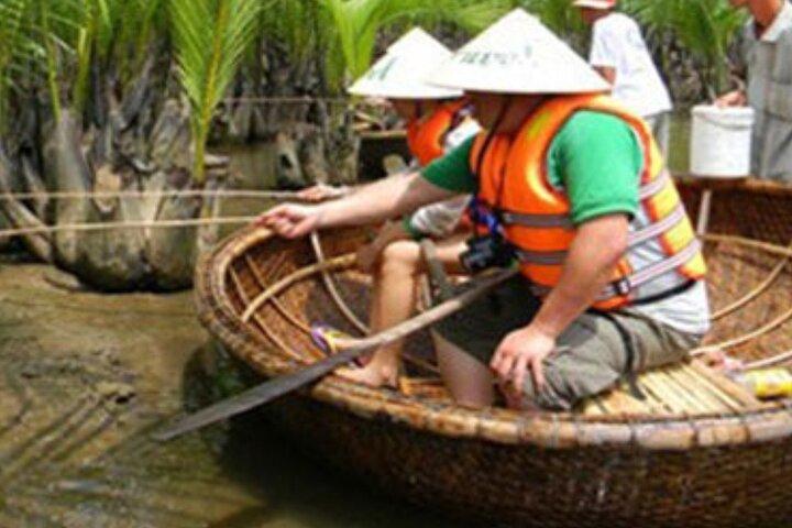Basket Boat in Hoi An( visit water coconut forest,Crab fishing )