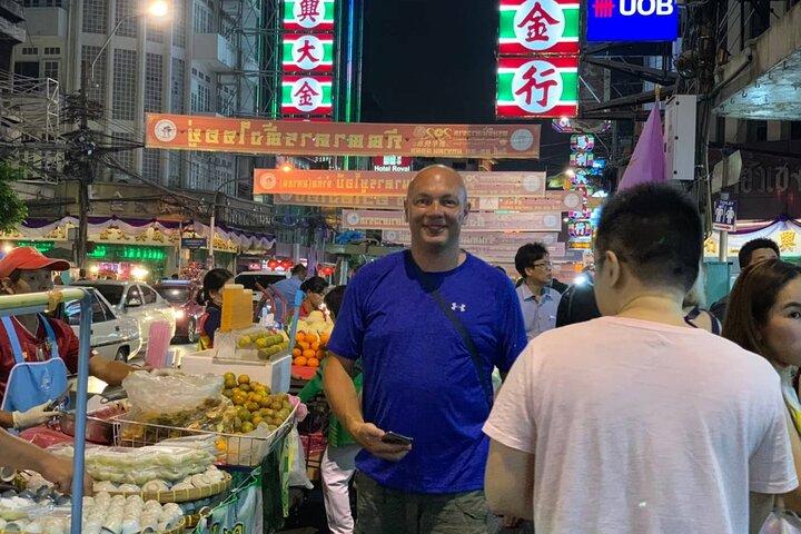 Tuk-tuk tour Bangkok by Night with Chinatown meal and hotel transfers