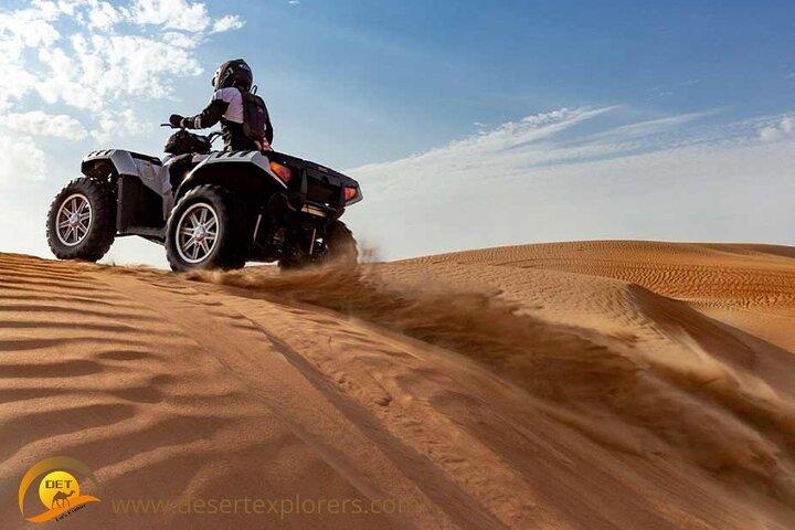 Dubai Desert Safari with Quad Bike, sandboarding, live show & BBQ