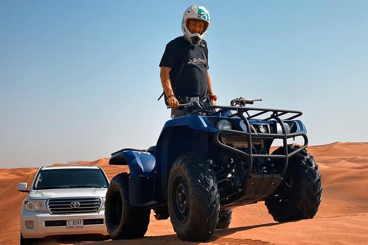 VIP Desert Safari with Quad Bike, Camel Ride, BBQ Dinner, Shows