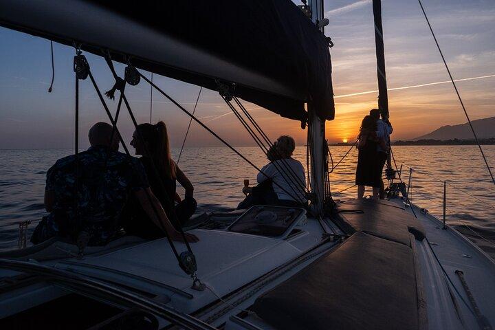 Sunset Sailing along the Marbella coast from Puerto Banus