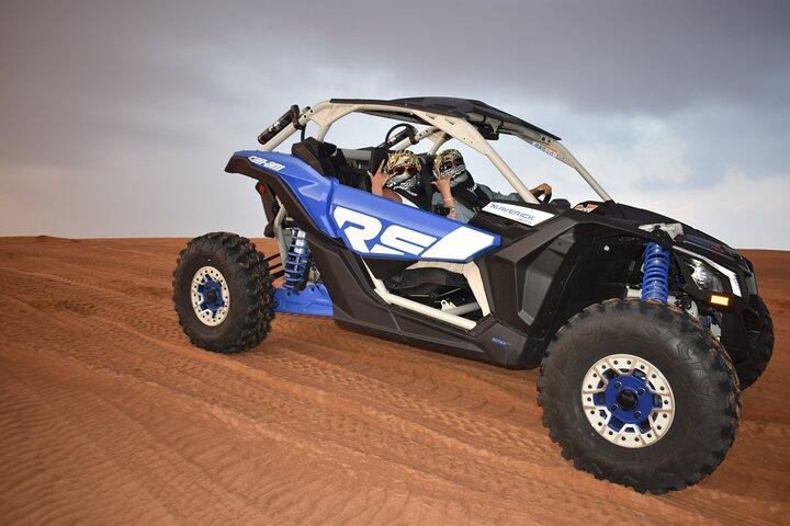 Can am Maverick x3 Turbo Dubai Desert Safari BBQ and sandboarding