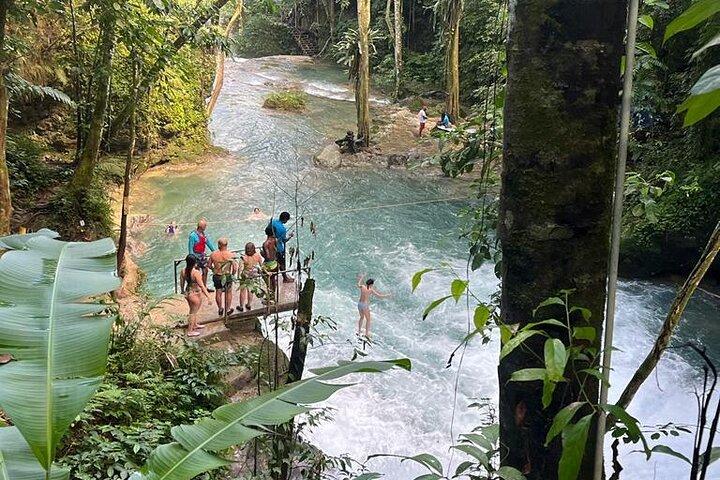 Blue Hole and Bamboo River Rafting in Ocho Rios Jamaica.