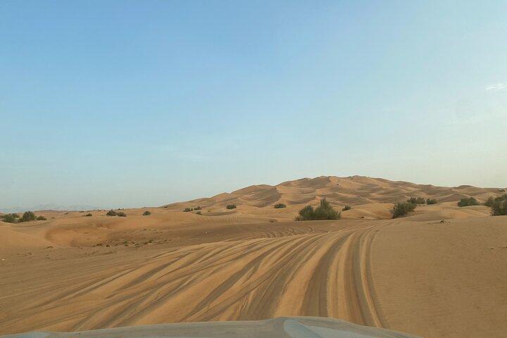 Dubai Desert Safari, Camel, Live BBQ & Shows (Private 4x4 Car)