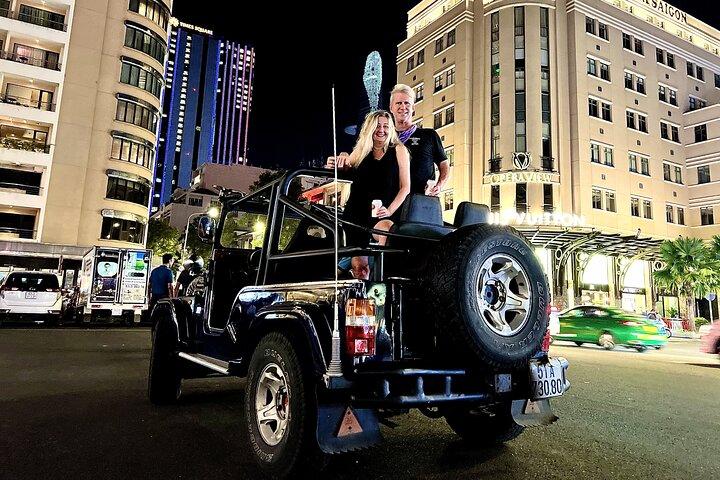 Private Ho Chi Minh by Jeep Evening Tour and Dinner Cruise